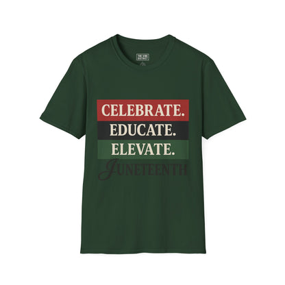 Juneteenth Celebration T-Shirt, Celebrate Educate Elevate Tee, Unisex Graphic Shirt, African American Pride Apparel, Holiday [...]
