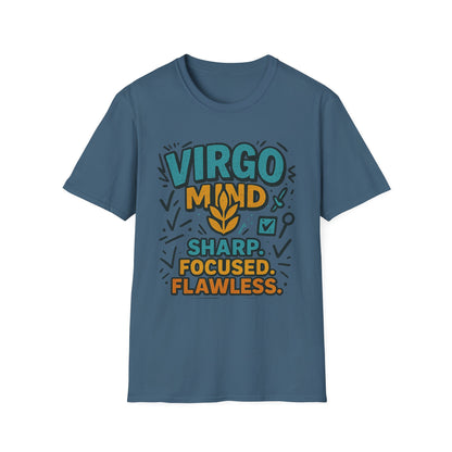 Virgo Mind T-Shirt | Sharp, Focused, Flawless | Astrology Tee, Gift for Virgo, Zodiac Sign Shirt, Unisex Graphic Tee, Birthday Present