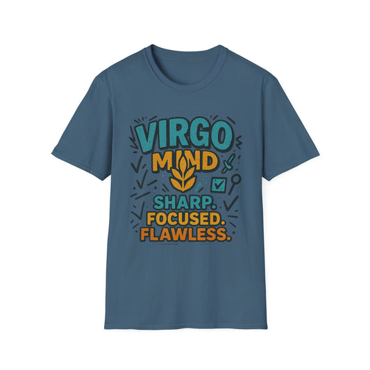 Virgo Mind T-Shirt | Sharp, Focused, Flawless | Astrology Tee, Gift for Virgo, Zodiac Sign Shirt, Unisex Graphic Tee, Birthday Present