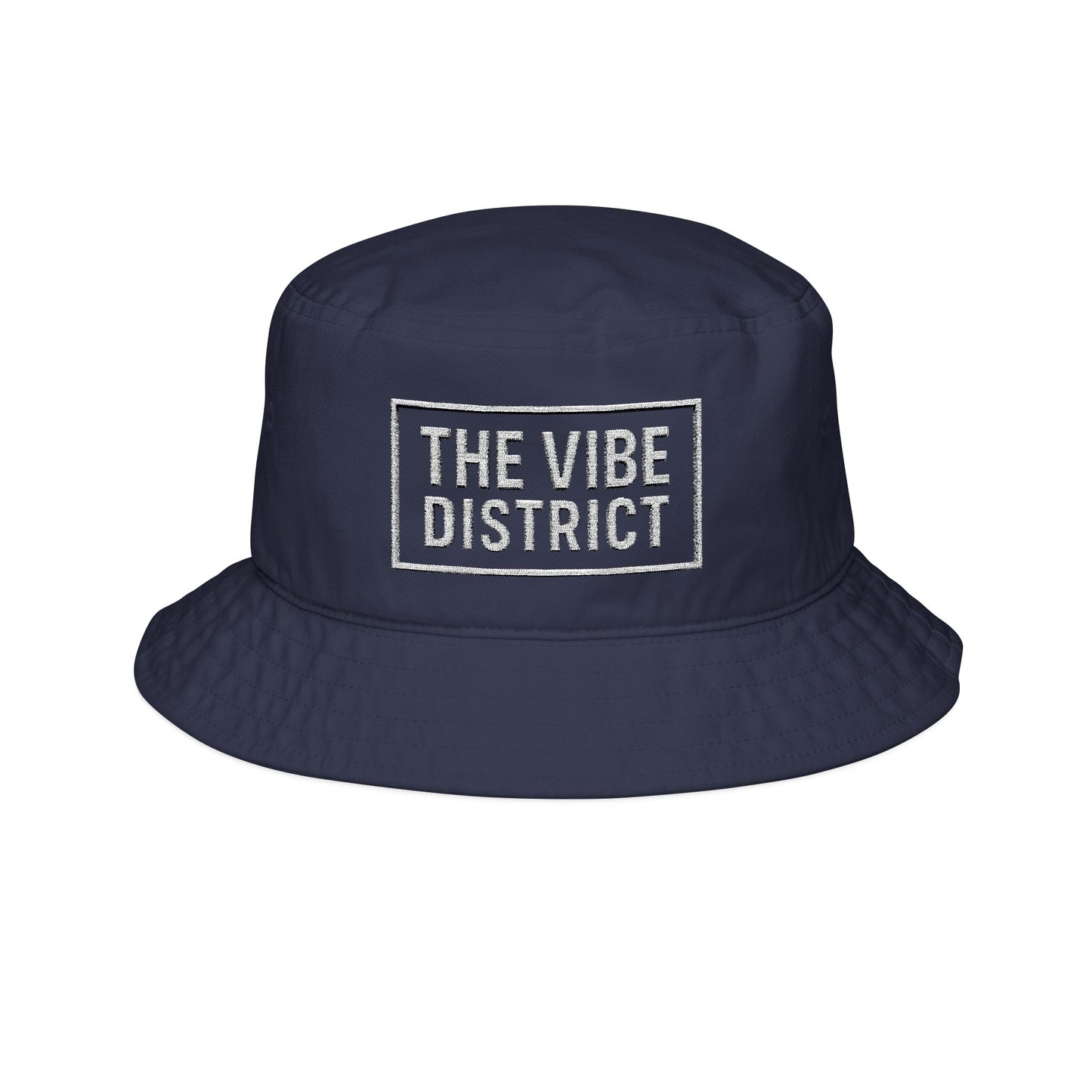 Vibe District Embroidered Bucket Hat, Beach Hat, Casual Summer Accessory, Streetwear Style, Gift for Him/Her
