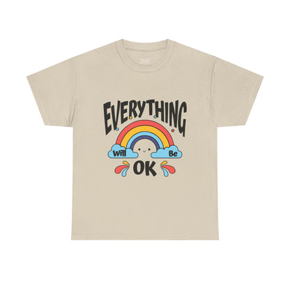 Everything Will Be OK Unisex Tee, Inspirational Shirt, Everyday Comfort Tee, Rainbow Graphic T-Shirt, Gift for Friends, Positive Vibes [...]
