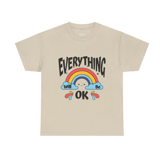 Everything Will Be OK Unisex Tee, Inspirational Shirt, Everyday Comfort Tee, Rainbow Graphic T-Shirt, Gift for Friends, Positive Vibes [...]