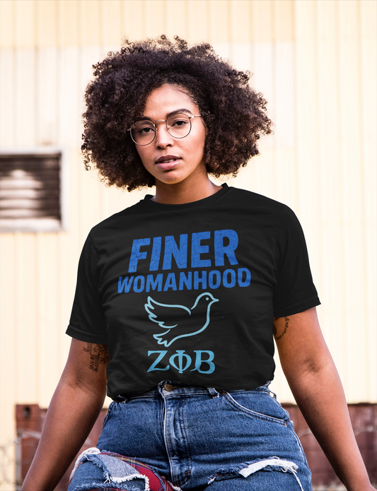Finer Womanhood Tee | Zeta Phi Beta Inspired Shirt | Sorority Sisterhood Gift, Empowerment T-Shirt