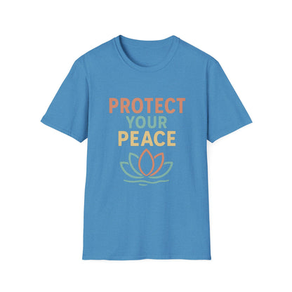 Protect Your Peace T-Shirt, Unisex Motivational Tee, Mindfulness Apparel, Gift for Yoga Lovers, Stress Relief Shirt