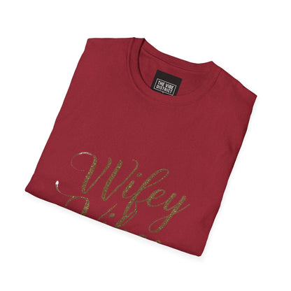 Wifey Vibes Unisex Softstyle T-Shirt - Perfect Gift for Brides and Newlyweds