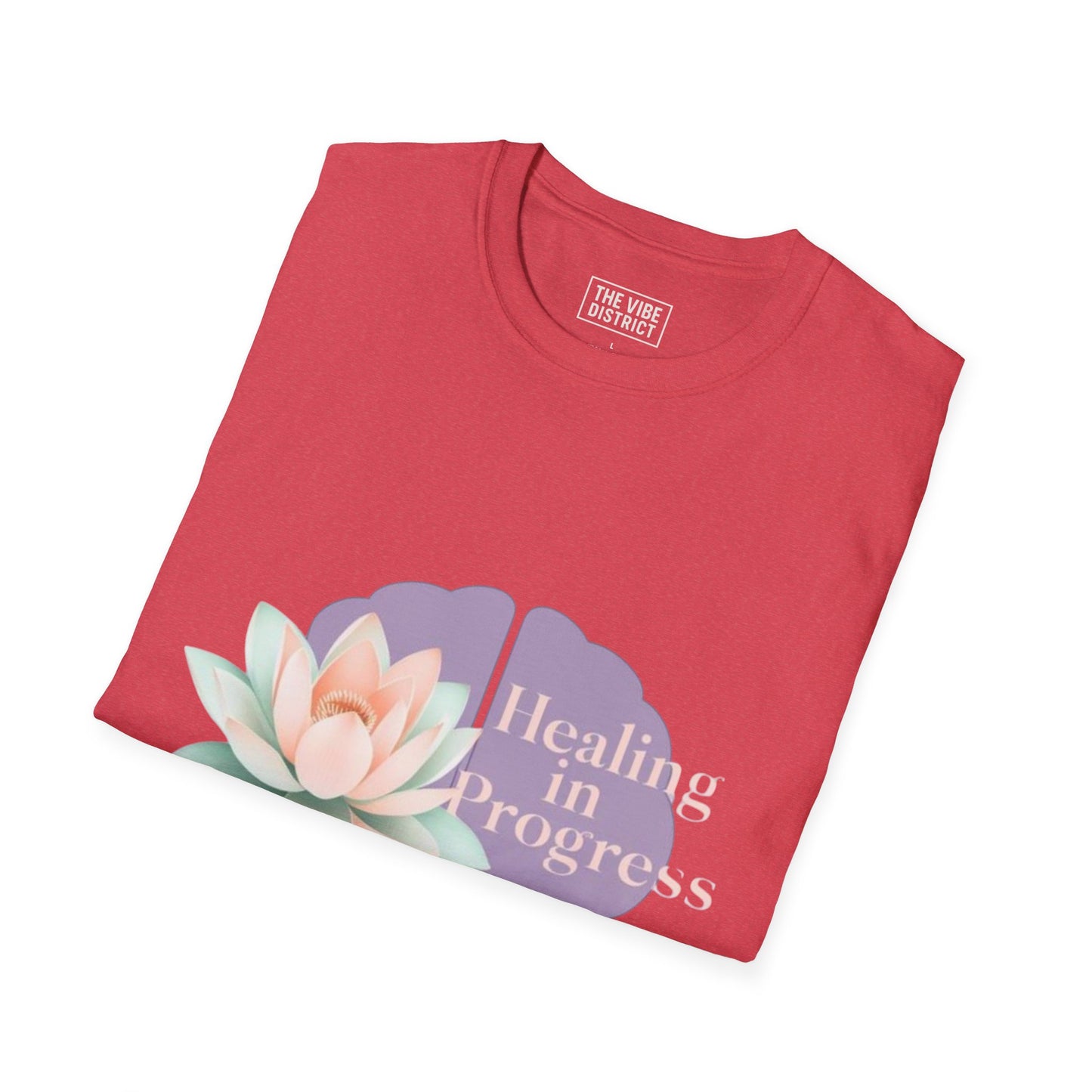Healing in Progress Unisex Softstyle T-Shirt - Mindfulness & Wellness Apparel
