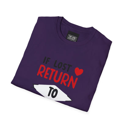 If Lost Return to BAE Unisex Softstyle T-Shirt - Cute Couples Gift
