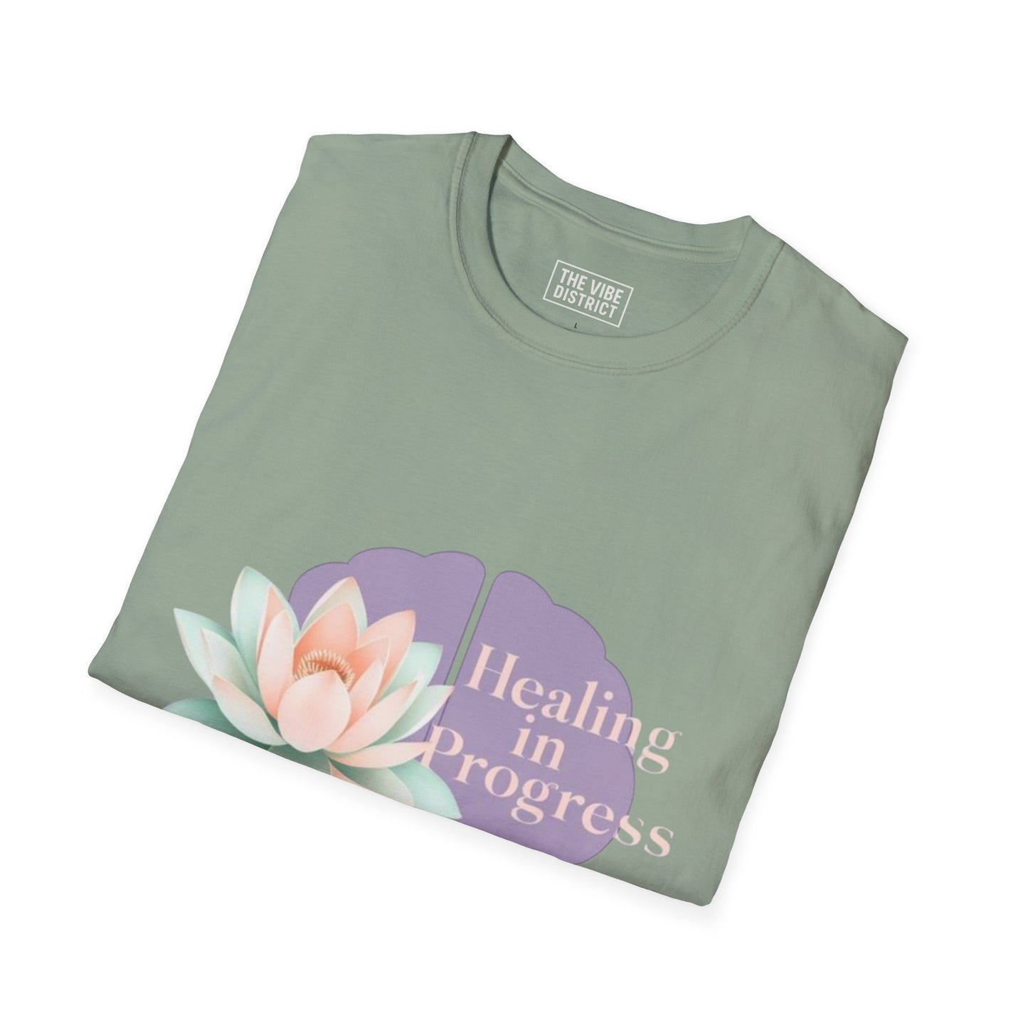 Healing in Progress Unisex Softstyle T-Shirt - Mindfulness & Wellness Apparel