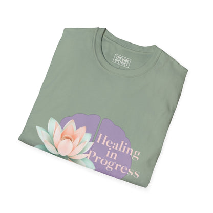 Healing in Progress Unisex Softstyle T-Shirt - Mindfulness & Wellness Apparel