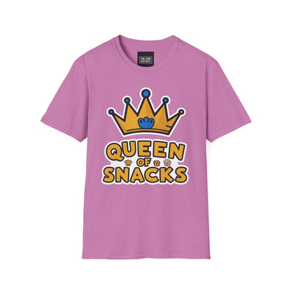 Queen of Snacks Unisex Softstyle T-Shirt - Fun & Comfortable Graphic Tee for Snack Lovers
