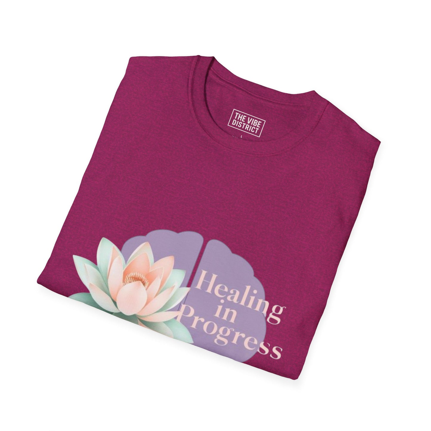Healing in Progress Unisex Softstyle T-Shirt - Mindfulness & Wellness Apparel
