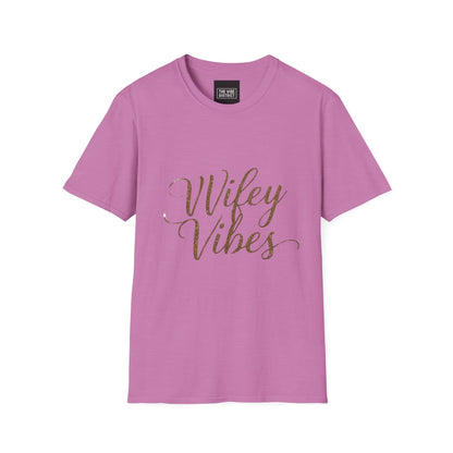 Wifey Vibes Unisex Softstyle T-Shirt - Perfect Gift for Brides and Newlyweds