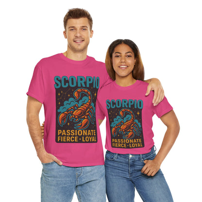 Scorpio Zodiac Tee | Passionate, Fierce & Loyal | Astrology Gift, Horoscope Shirt, Unisex Apparel, Birthday Present, Astrology Lover