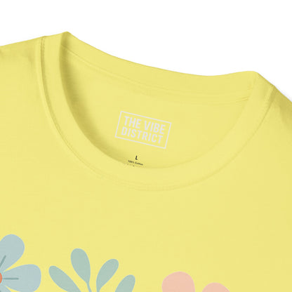 Self-Care Isn't Selfish Unisex Softstyle T-Shirt - Floral Design for Mental Health Awareness