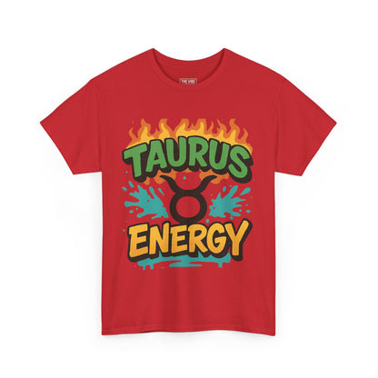 Taurus Energy Graphic Tee - Unisex Heavy Cotton Shirt, Astrology Gift, Birthday Present, Zodiac Apparel, Trendy Casual Wear