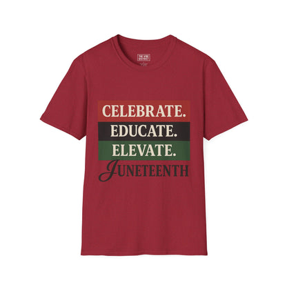 Juneteenth Celebration T-Shirt, Celebrate Educate Elevate Tee, Unisex Graphic Shirt, African American Pride Apparel, Holiday [...]