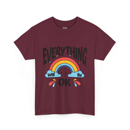 Everything Will Be OK Unisex Tee, Inspirational Shirt, Everyday Comfort Tee, Rainbow Graphic T-Shirt, Gift for Friends, Positive Vibes [...]
