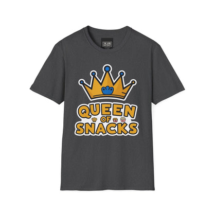 Queen of Snacks Unisex Softstyle T-Shirt - Fun & Comfortable Graphic Tee for Snack Lovers