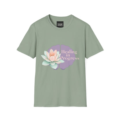 Healing in Progress Unisex Softstyle T-Shirt - Mindfulness & Wellness Apparel