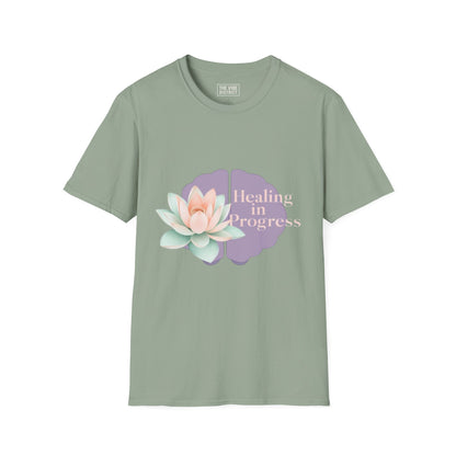 Healing in Progress Unisex Softstyle T-Shirt - Mindfulness & Wellness Apparel