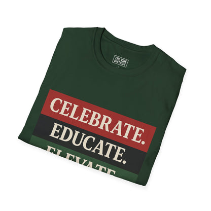 Juneteenth Celebration T-Shirt, Celebrate Educate Elevate Tee, Unisex Graphic Shirt, African American Pride Apparel, Holiday [...]