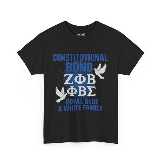 Constitutional Bond Dove Tee | ΖΦΒ x ΦΒΣ Royal Blue & White Family Shirt
