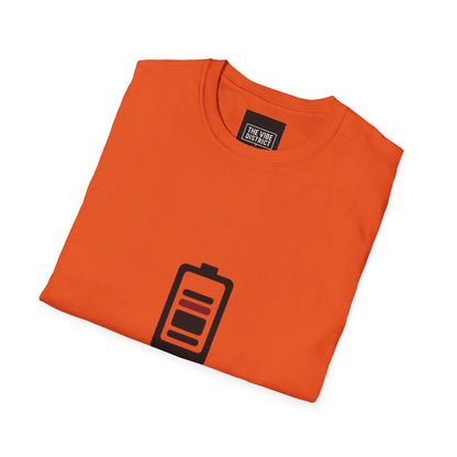 Funny Social Battery T-Shirt - Unisex Softstyle Tee for Introverts