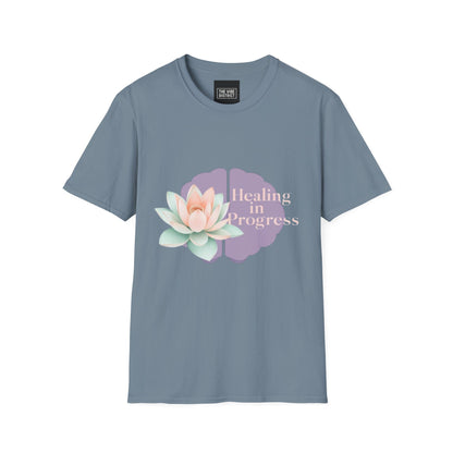 Healing in Progress Unisex Softstyle T-Shirt - Mindfulness & Wellness Apparel