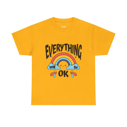 Everything Will Be OK Unisex Tee, Inspirational Shirt, Everyday Comfort Tee, Rainbow Graphic T-Shirt, Gift for Friends, Positive Vibes [...]