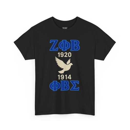 Royal Blue & White Family Tee | Zeta Phi Beta x Phi Beta Sigma Constitutional Bond Shirt