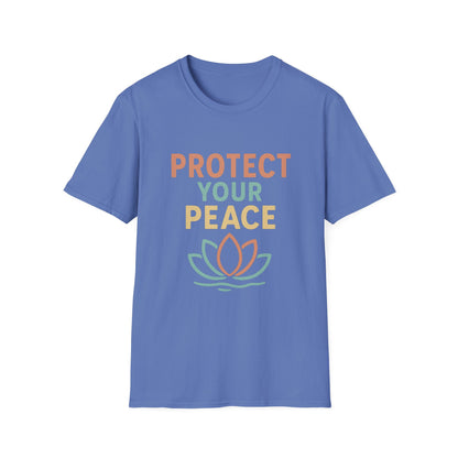 Protect Your Peace T-Shirt, Unisex Motivational Tee, Mindfulness Apparel, Gift for Yoga Lovers, Stress Relief Shirt