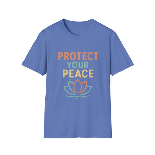 Protect Your Peace T-Shirt, Unisex Motivational Tee, Mindfulness Apparel, Gift for Yoga Lovers, Stress Relief Shirt