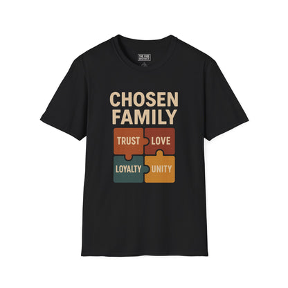 Chosen Family Unisex Softstyle T-Shirt | Trust Love Loyalty Unity Tee, Gift for Friends, Everyday Wear, Family Gathering Shirt, [...]