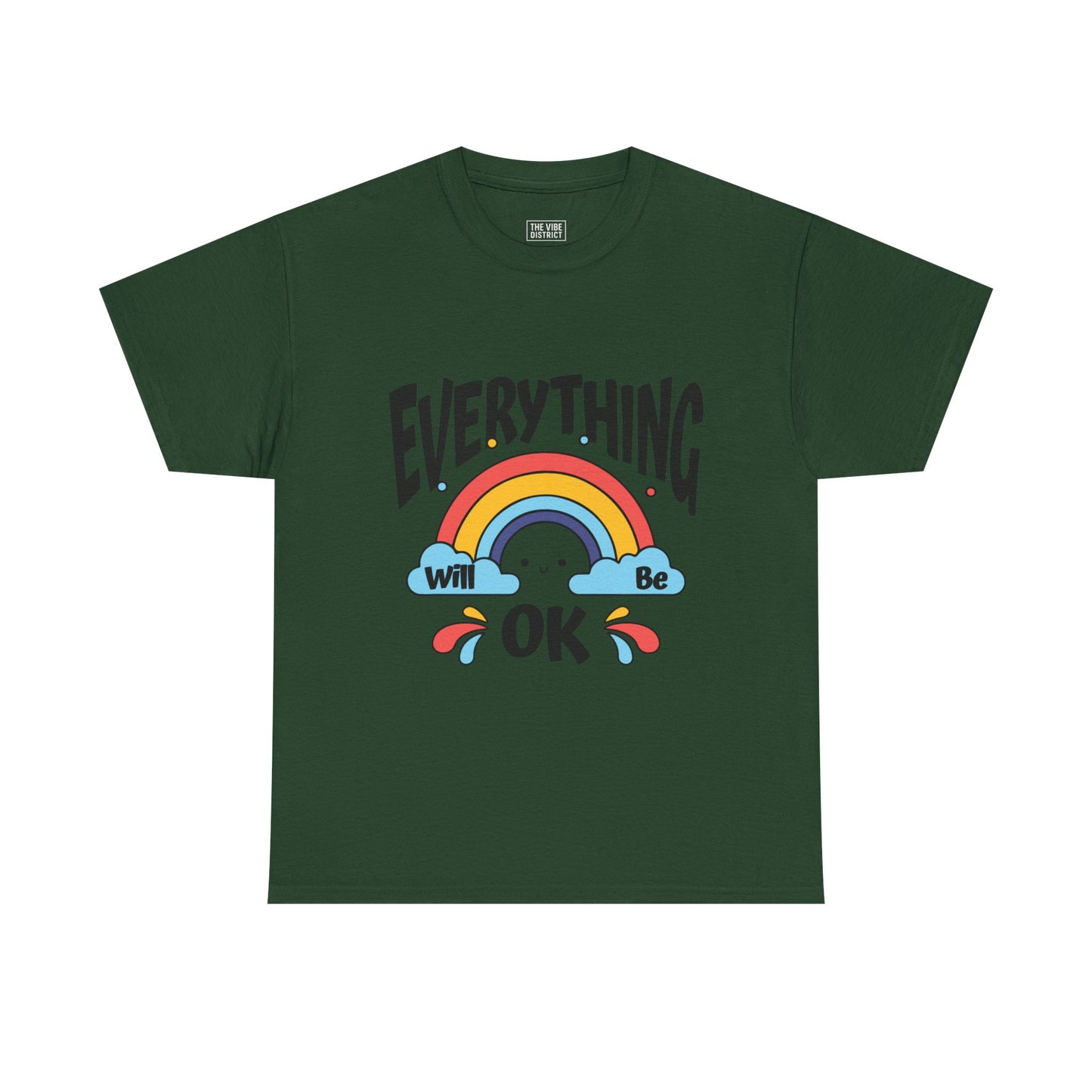 Everything Will Be OK Unisex Tee, Inspirational Shirt, Everyday Comfort Tee, Rainbow Graphic T-Shirt, Gift for Friends, Positive Vibes [...]