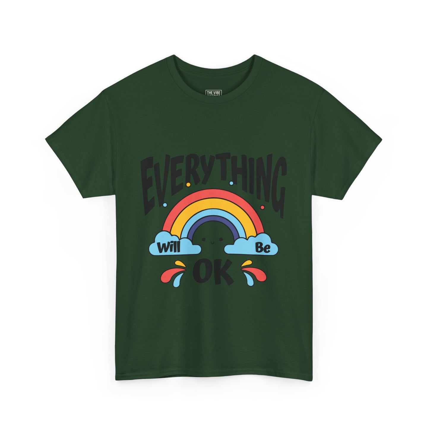 Everything Will Be OK Unisex Tee, Inspirational Shirt, Everyday Comfort Tee, Rainbow Graphic T-Shirt, Gift for Friends, Positive Vibes [...]