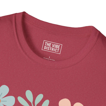 Self-Care Isn't Selfish Unisex Softstyle T-Shirt - Floral Design for Mental Health Awareness