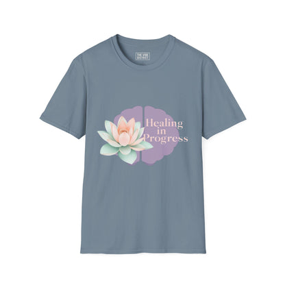 Healing in Progress Unisex Softstyle T-Shirt - Mindfulness & Wellness Apparel