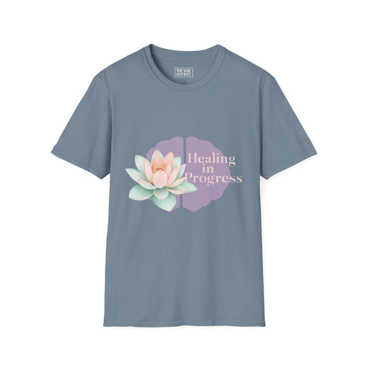 Healing in Progress Unisex Softstyle T-Shirt - Mindfulness & Wellness Apparel