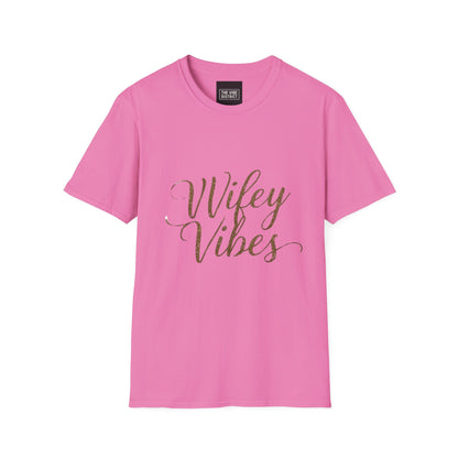 Wifey Vibes Unisex Softstyle T-Shirt - Perfect Gift for Brides and Newlyweds