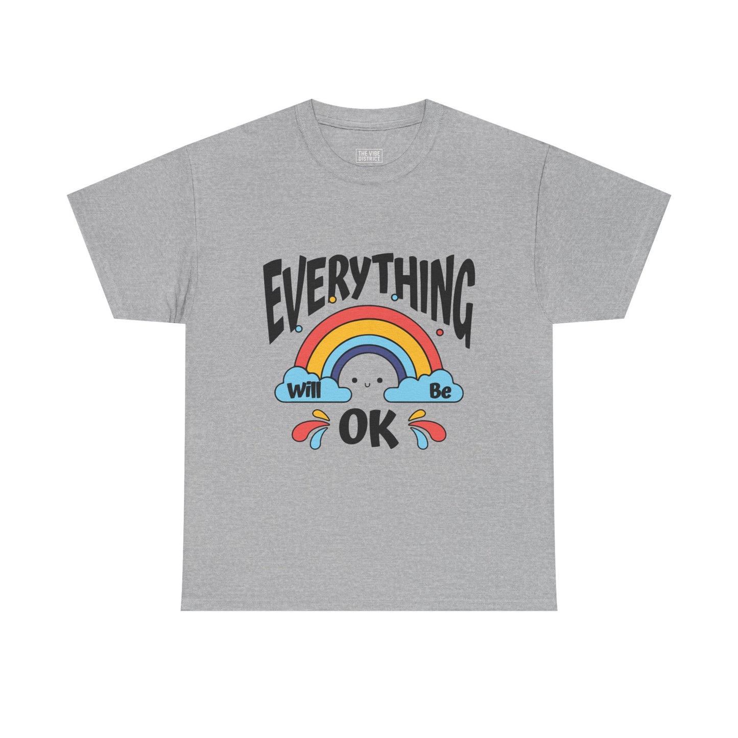 Everything Will Be OK Unisex Tee, Inspirational Shirt, Everyday Comfort Tee, Rainbow Graphic T-Shirt, Gift for Friends, Positive Vibes [...]