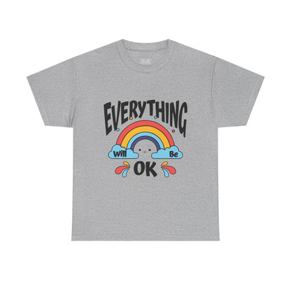 Everything Will Be OK Unisex Tee, Inspirational Shirt, Everyday Comfort Tee, Rainbow Graphic T-Shirt, Gift for Friends, Positive Vibes [...]