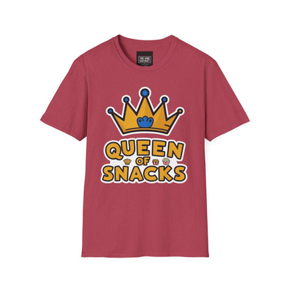 Queen of Snacks Unisex Softstyle T-Shirt - Fun & Comfortable Graphic Tee for Snack Lovers