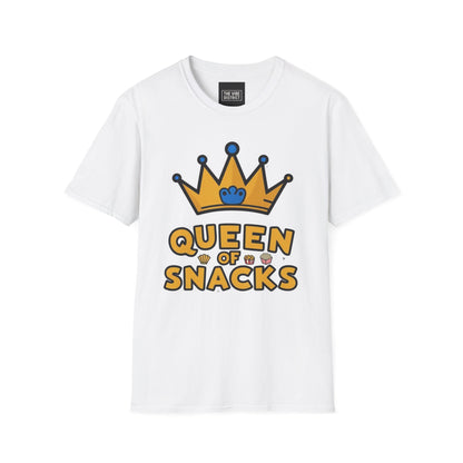 Queen of Snacks Unisex Softstyle T-Shirt - Fun & Comfortable Graphic Tee for Snack Lovers