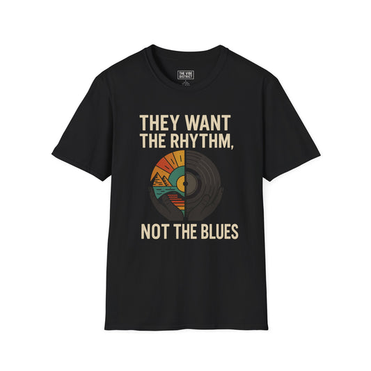 Retro Music Unisex Softstyle T-Shirt, Vintage Vibe Tee, Music Lovers Gift, Festival Wear, Retro Album Art Tee