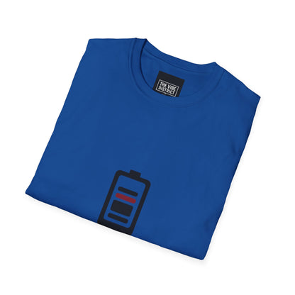 Funny Social Battery T-Shirt - Unisex Softstyle Tee for Introverts
