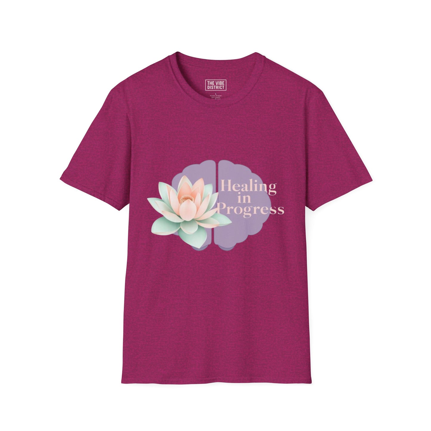 Healing in Progress Unisex Softstyle T-Shirt - Mindfulness & Wellness Apparel
