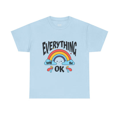 Everything Will Be OK Unisex Tee, Inspirational Shirt, Everyday Comfort Tee, Rainbow Graphic T-Shirt, Gift for Friends, Positive Vibes [...]