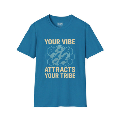 Your Vibe Attracts Your Tribe Unisex Softstyle T-Shirt, Casual Tee, Motivational Shirt, Gifts for Friends, Self-Care Wardrobe