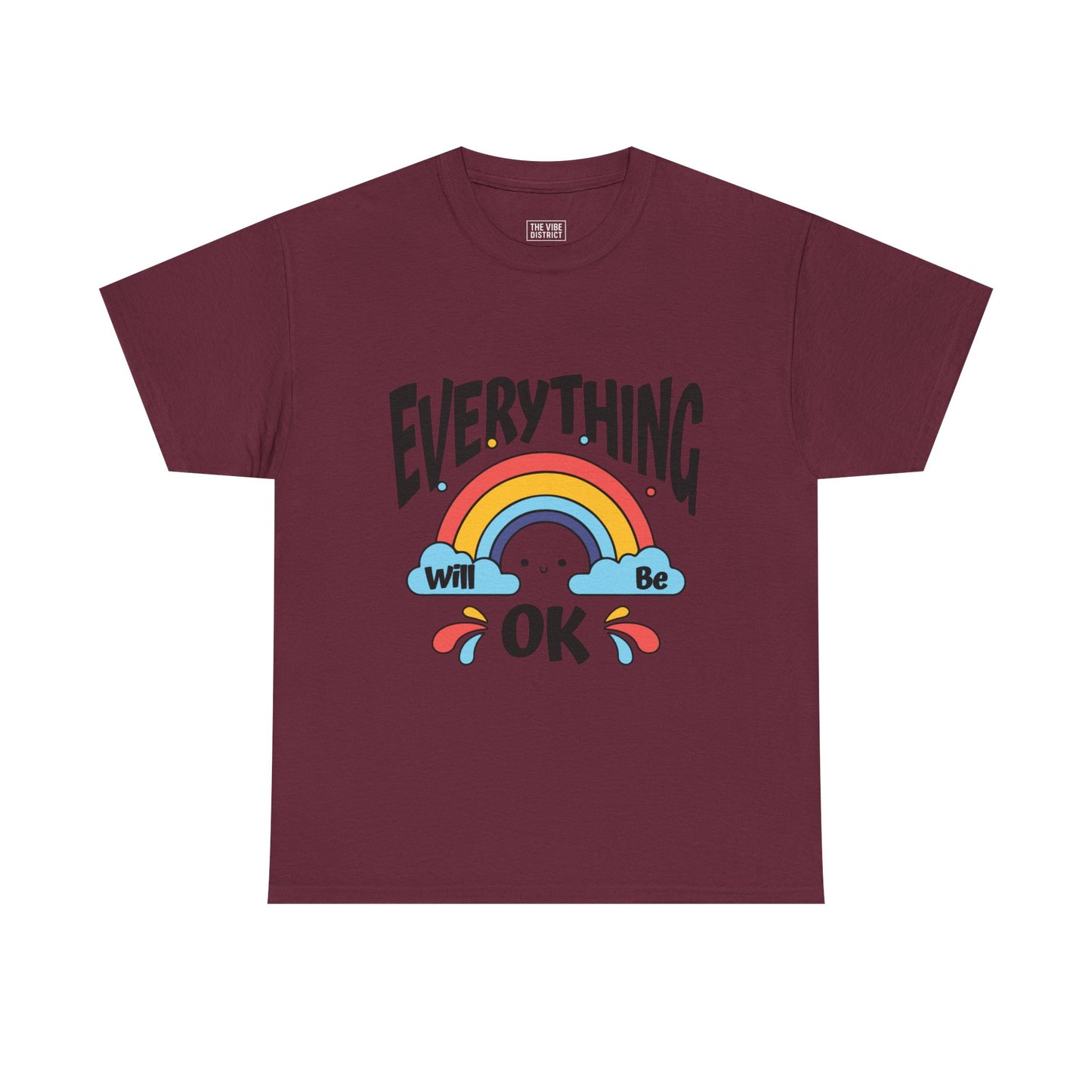 Everything Will Be OK Unisex Tee, Inspirational Shirt, Everyday Comfort Tee, Rainbow Graphic T-Shirt, Gift for Friends, Positive Vibes [...]