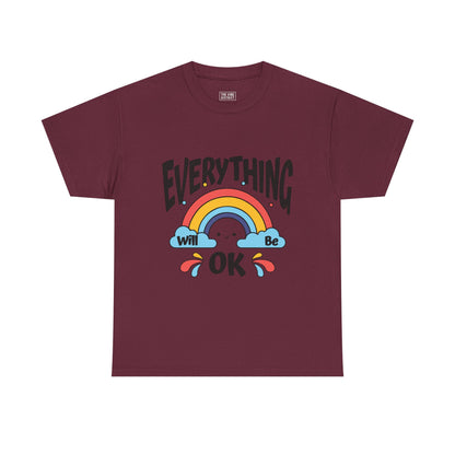 Everything Will Be OK Unisex Tee, Inspirational Shirt, Everyday Comfort Tee, Rainbow Graphic T-Shirt, Gift for Friends, Positive Vibes [...]